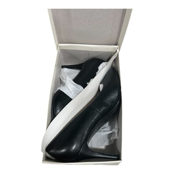 A New Day Gemma Black Faux Leather Pointed Toe Heels Size 12 - Picture 5 of 5